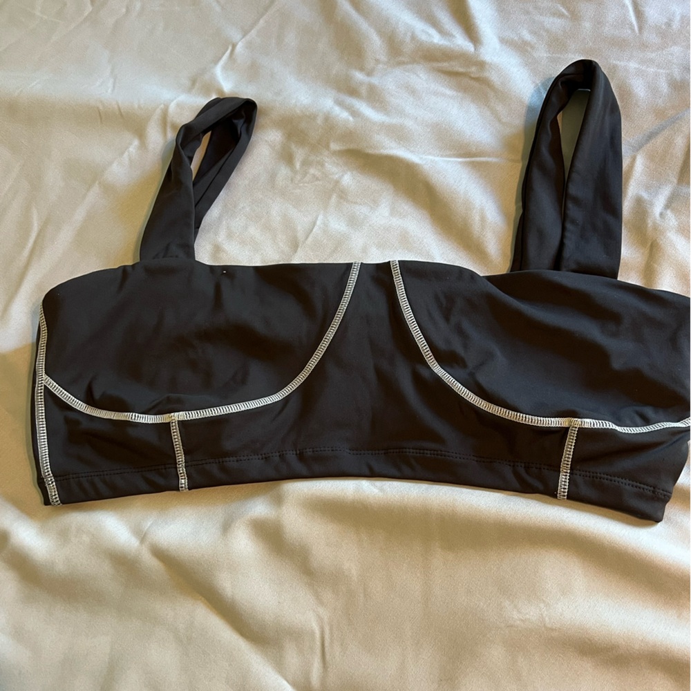 WeWoreWhat Black Bathing Suit Top